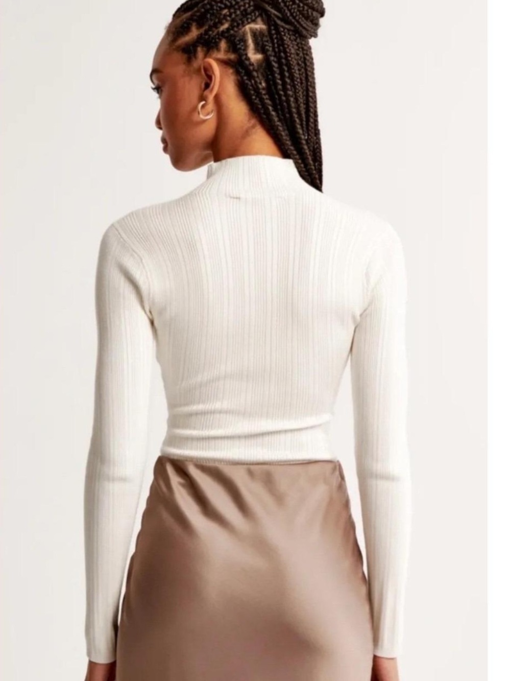 Abercrombie & Fitch Cream Ribbed Bodysuit - Picture 2 of 6